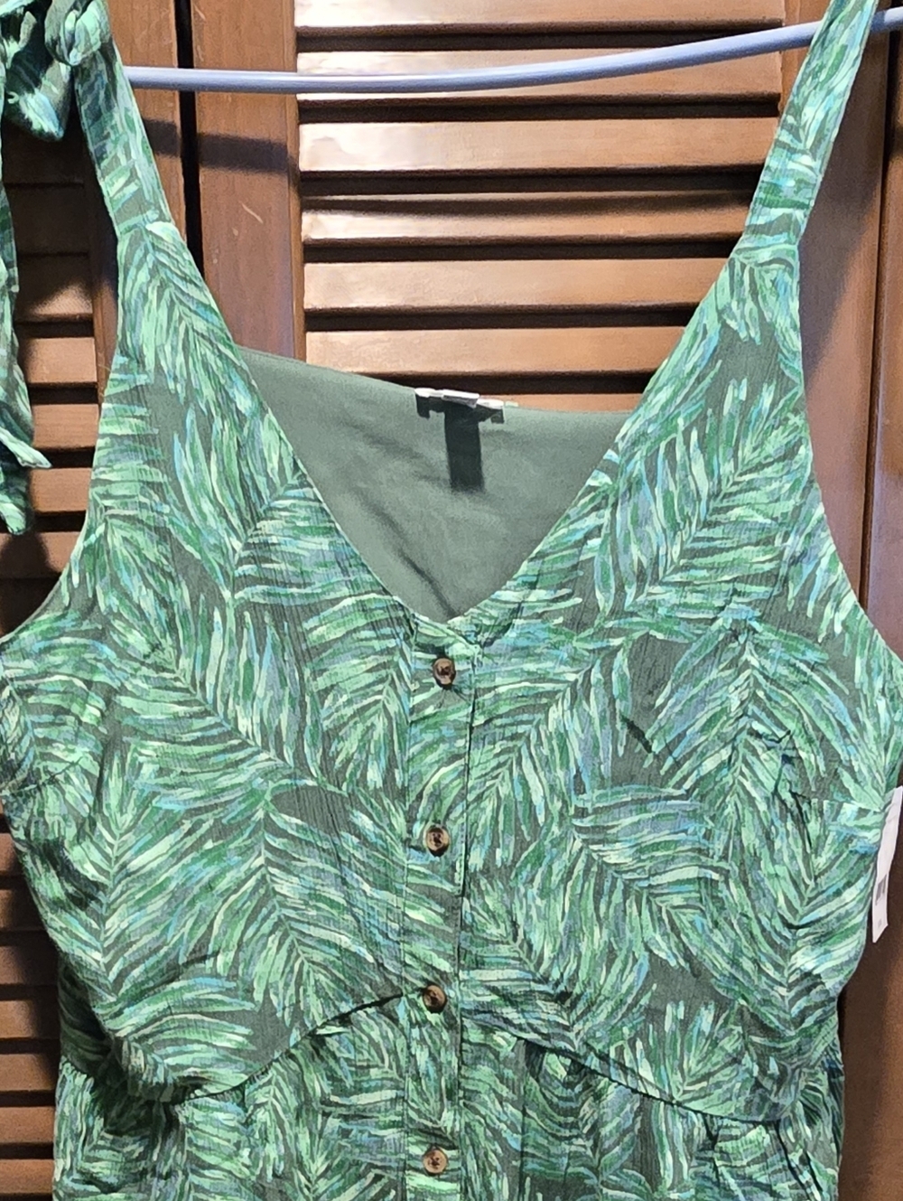 NWT Dip Green Tropical Palm Print Maxi Dress - Size 1X - Picture 10 of 16